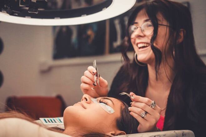 Lash and brow work by Alyssa Diaz at Plush Beauty Bar