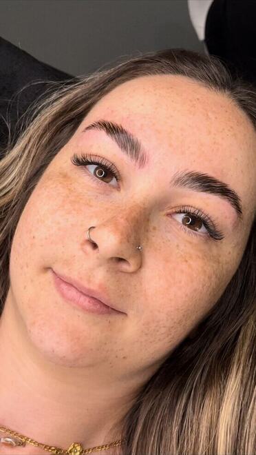 Lash and brow work by Alyssa Diaz at Plush Beauty Bar